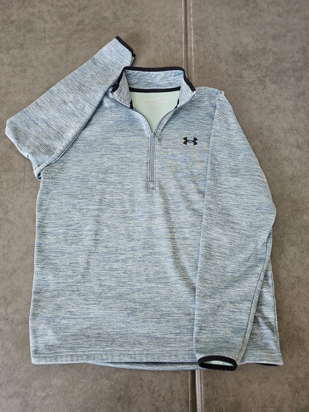 Under Armour Light Blue/ Teal 1/4 Zip Pullover Size Medium
